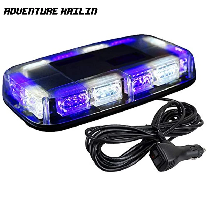 

48LED Roof Strobe Lamp, High Visibility Emergency Safety Warning Led Mini Strobe Light Strobe Lamp Strip Magnetic Base