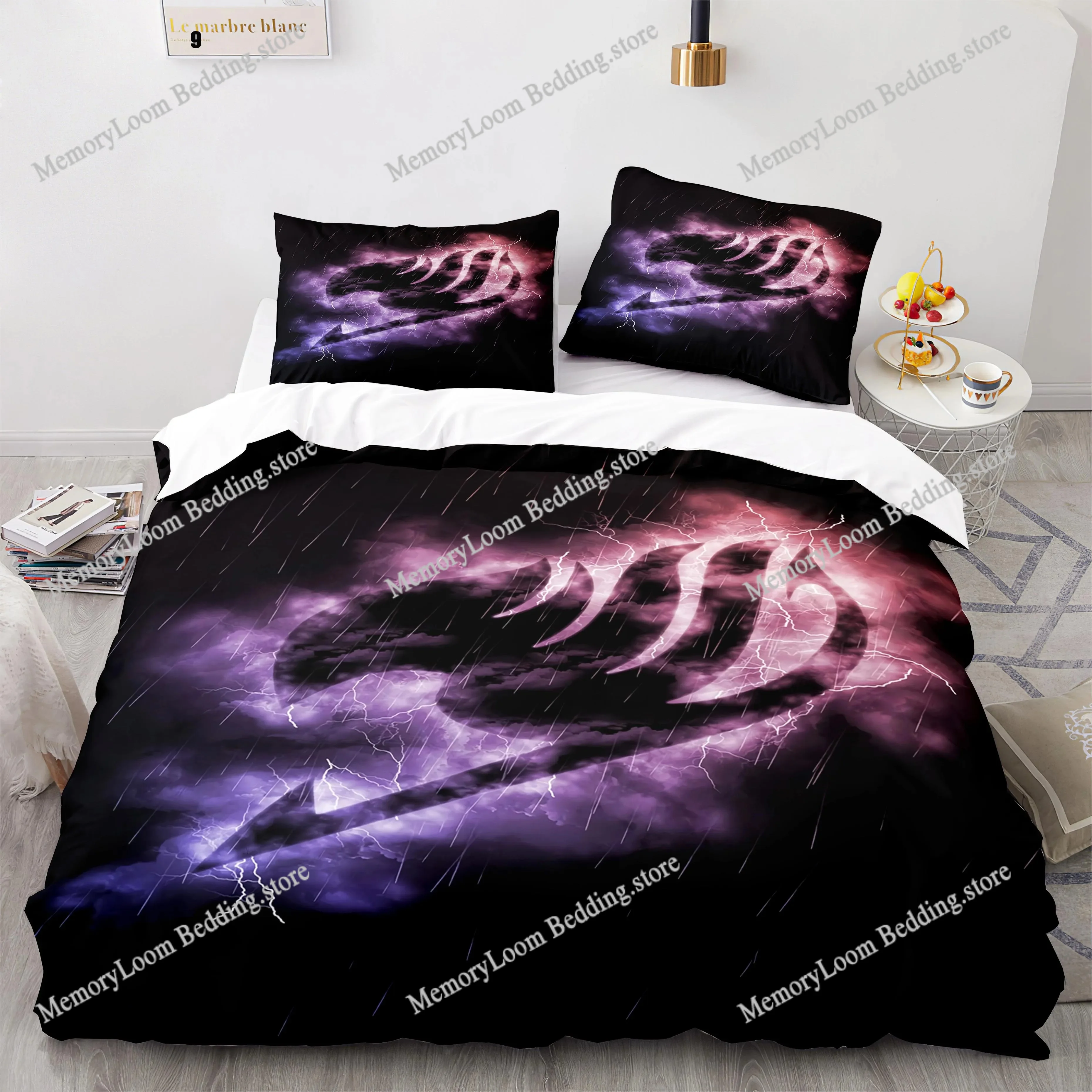 

3D Print Fairy Tail Natsu Anime Bedding Set Double Twin King Duvet Cover Comforter Pillowcase Boys Girls Adults Bedroom
