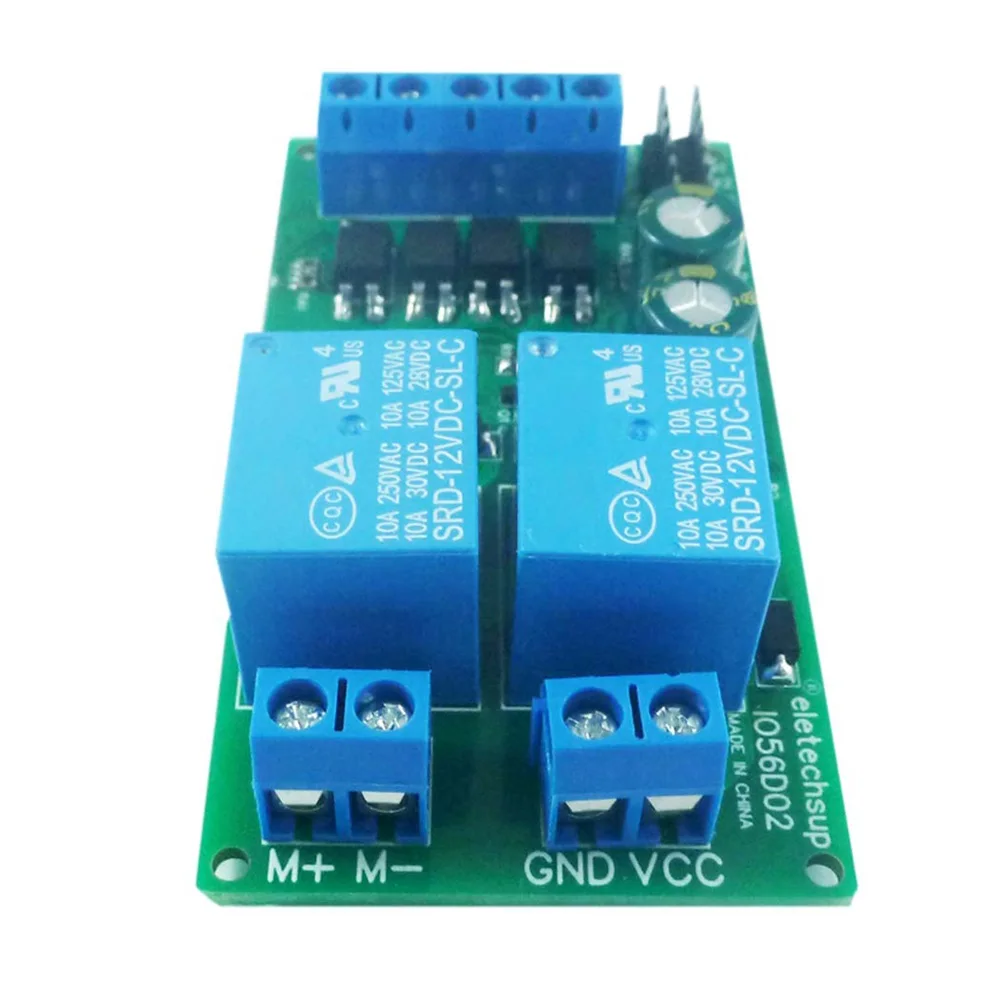 12v 24v Motor Forward/Reverse Control Board Two Relay Delay Timing Cycle Module Control Solenoid Valve Pumps