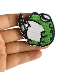 Animal com faca tecido aplique bordado gancho e laço remendo, paz ganso, sapo angry, gato, pato tático emblemas roupas adesivo 8 principais vendas adesivos de armas - №2