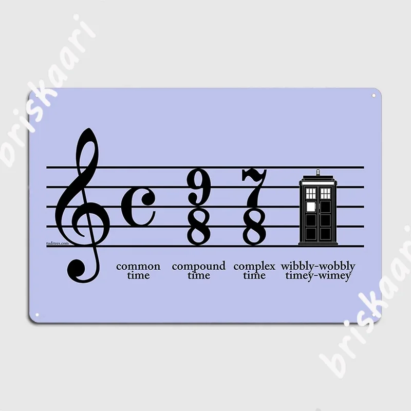 Wibbly Wobbly Timey Wimey Poster Metal Plaque Printing Wall Decor Club Bar Cinema Garage Tin Sign Poster