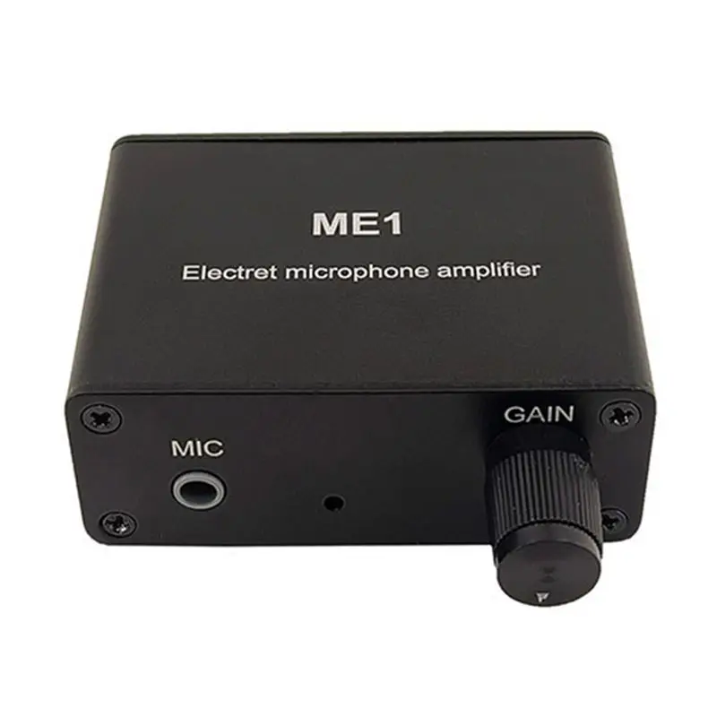 ABGI 3.5mm ME1 Audio Preamplifier Mixing Board Microphone Amplifier for Condenser Microphone Portable