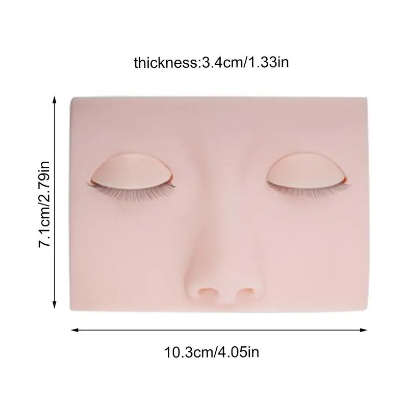 Wimperverlenging Training Head Training Platte Kop Oog Stencil Soft-Touch Make-Up Praktijk Training Gezicht Voor Lash