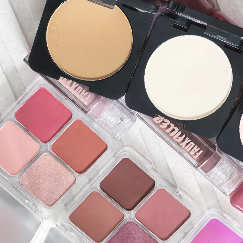 Fashion New 4 Color Powder Blusher Plate Baby Pink Rose Berry Matte Oil Control Pressed Setting Powder Lasting Waterproof Makeup