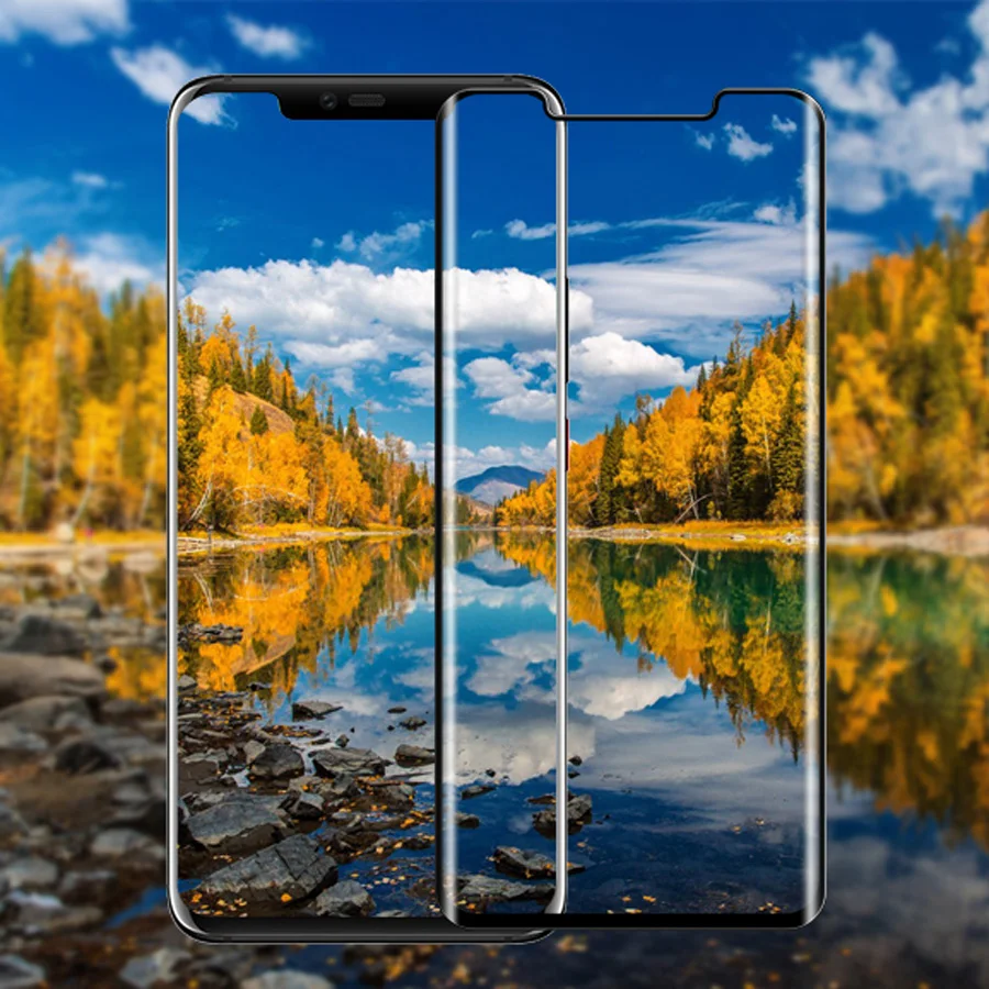 Vidrio templado de borde curvo 3D para LG G7 ThinQ V30 V40 V50, Protector de pantalla transparente, película protectora para V30 V40 G7 ThinQ