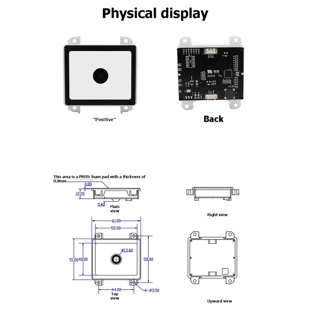 wilwill 2D Barcode Scanner Module Embedded Mini Size Scanning Module Automatic Intelligent Sensitive Sensing 2D QR Reader USB
