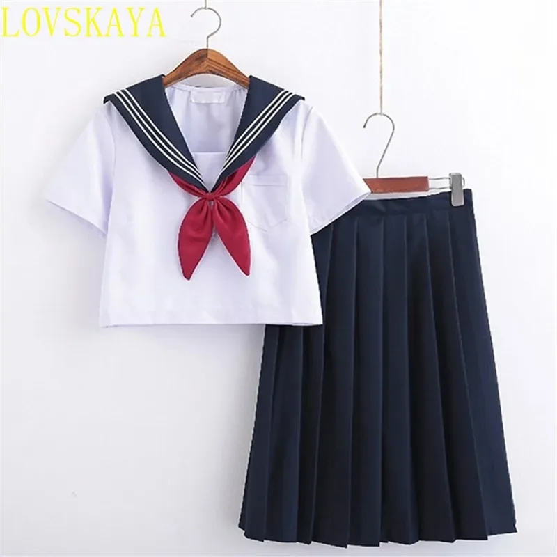 

White Japanese Grade Naval Sailor School Uniform Female Student Anime Sailor Naval Suit
