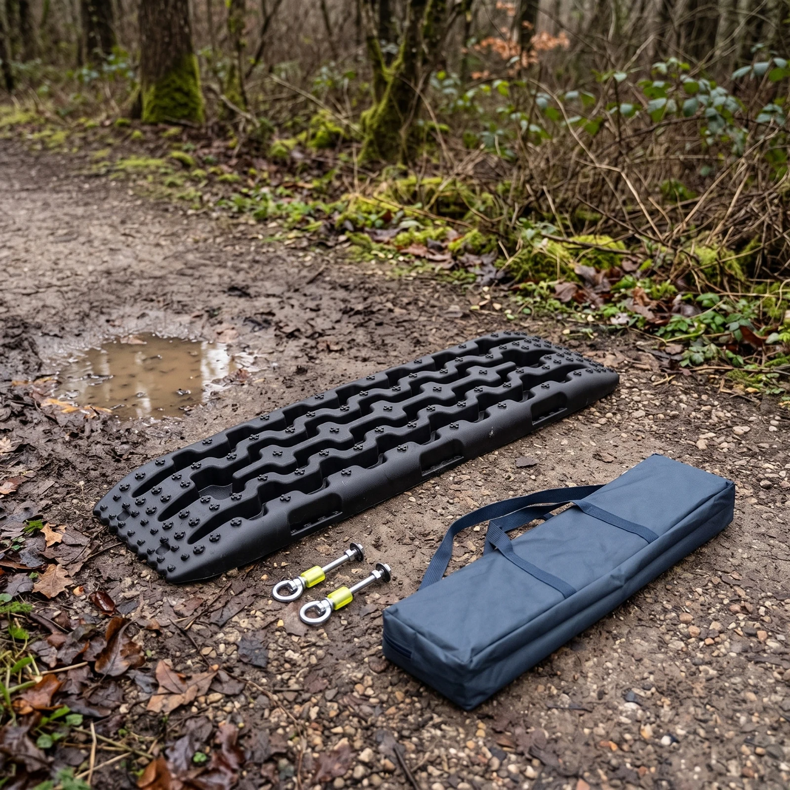 Traction Boards with Carrying Bag off-Road Automotive Recovery Tracks Tire Traction Mats Rectangular Easy to Clean for Travelers