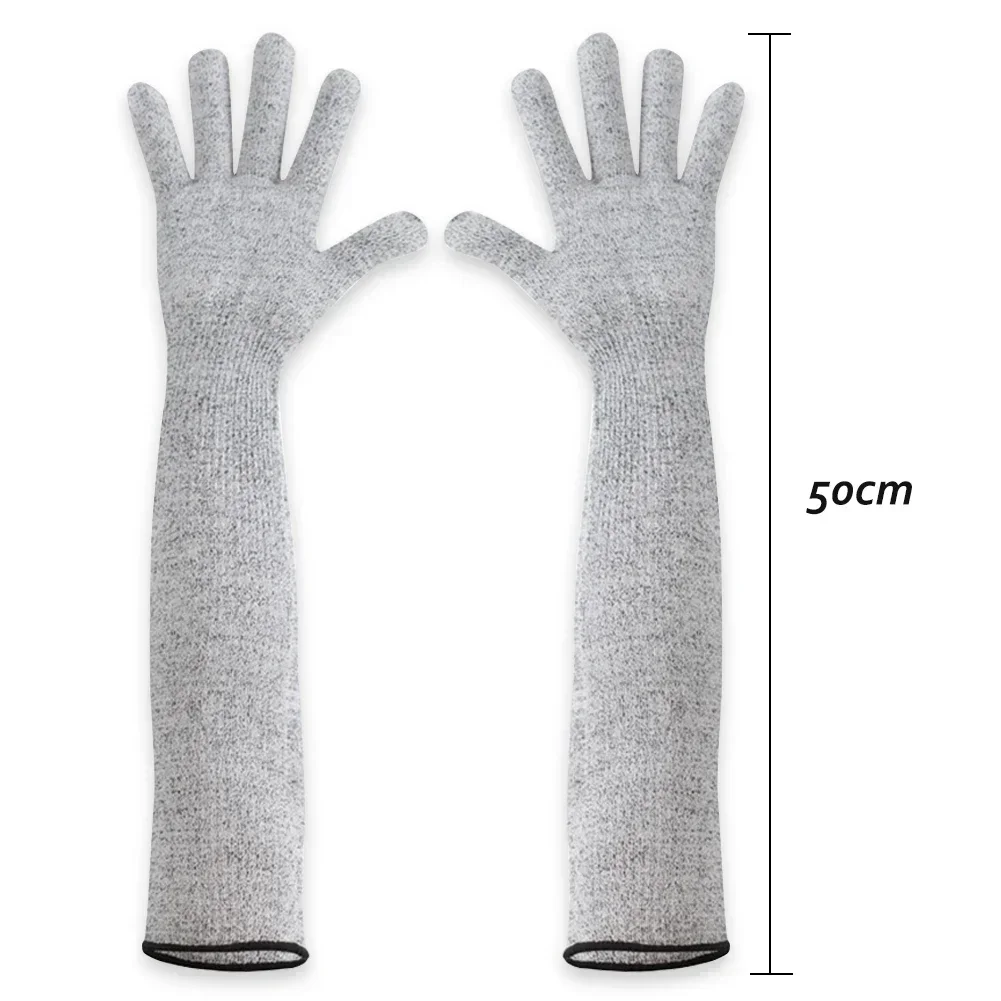1/2PCS Level 5 HPPE Safety Sleeves Anti Cut Arm Puncture Gloves Cutting Resistant Bracers Protector Household Breathable Gloves