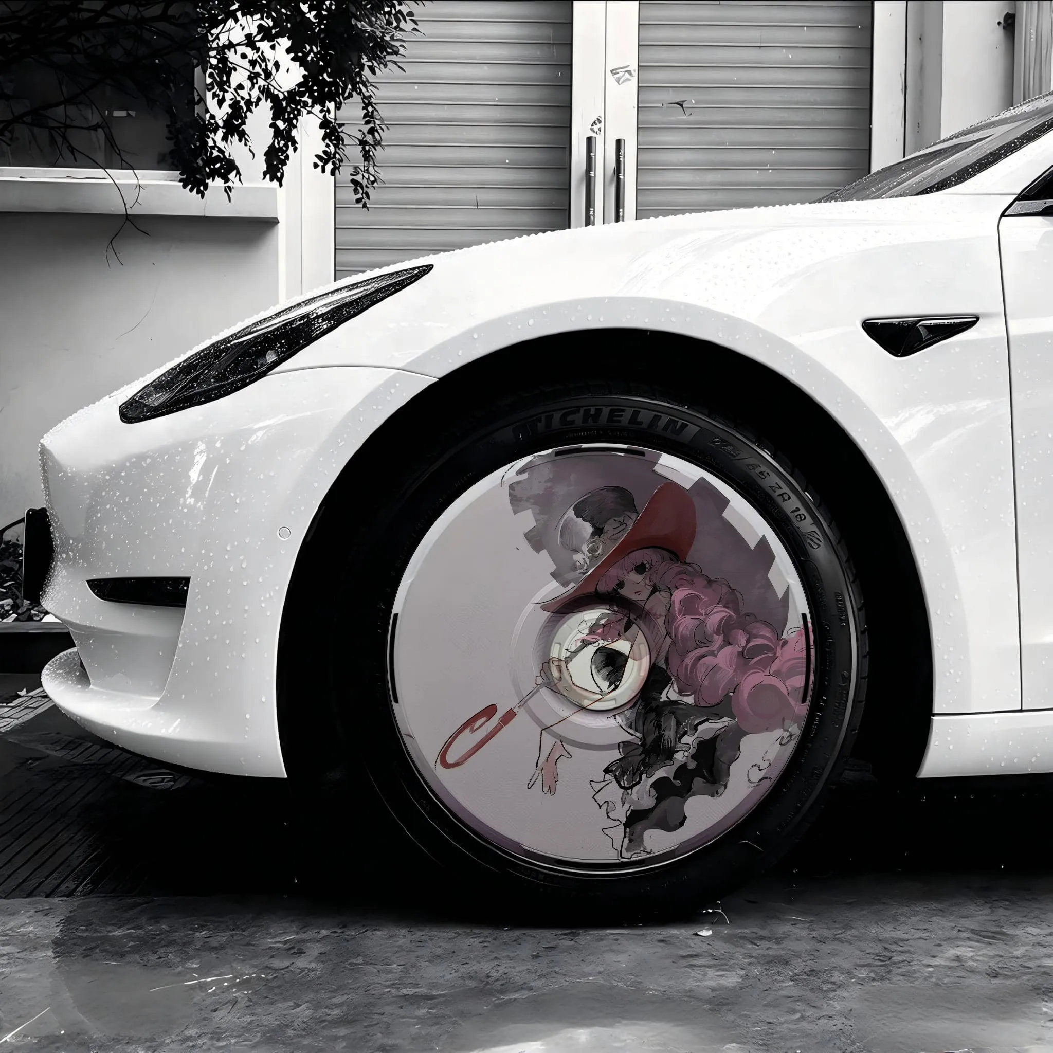 [Perona] Suitable for Tesla Wheel Hubs, Protective Covers, Model Y/Model 3/Model YL, with Multiple Patterns to Choose from, 1pc