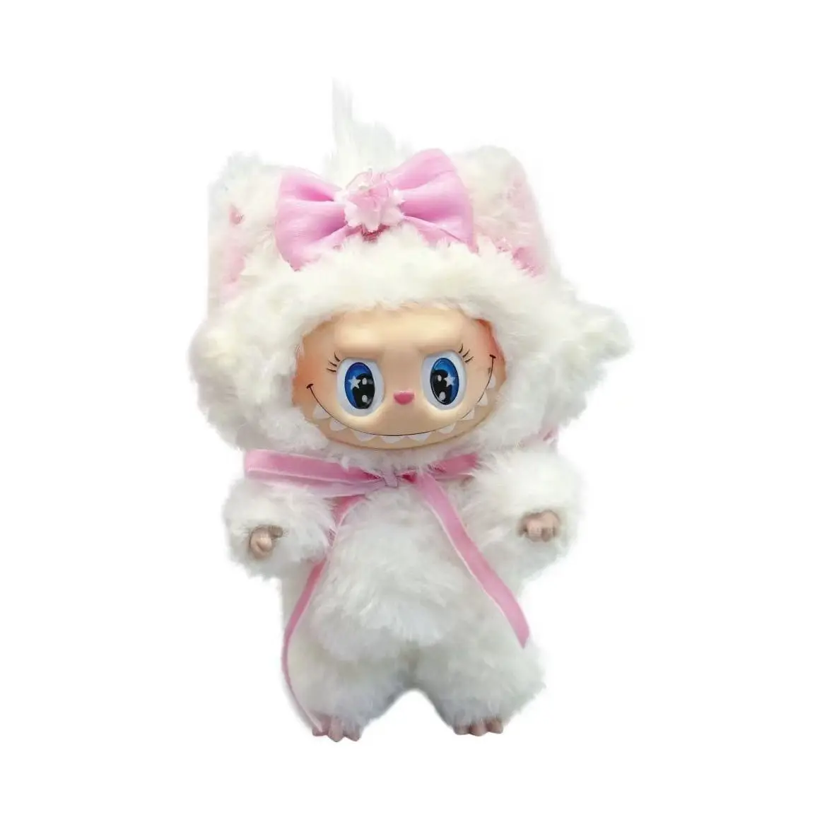 

Kawaii Cut Onesie для одежды Labubu, милая виниловая кукла 17 см V1 V3, аксессуары для одежды «сделай сам», игрушки, подарки, набор украшений с подвеской
