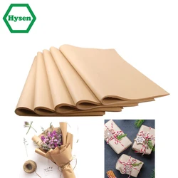 Hysen-hojas de papel Kraft marrón para flores, papel de envolver, rollos de embalaje, póster Biodegradable