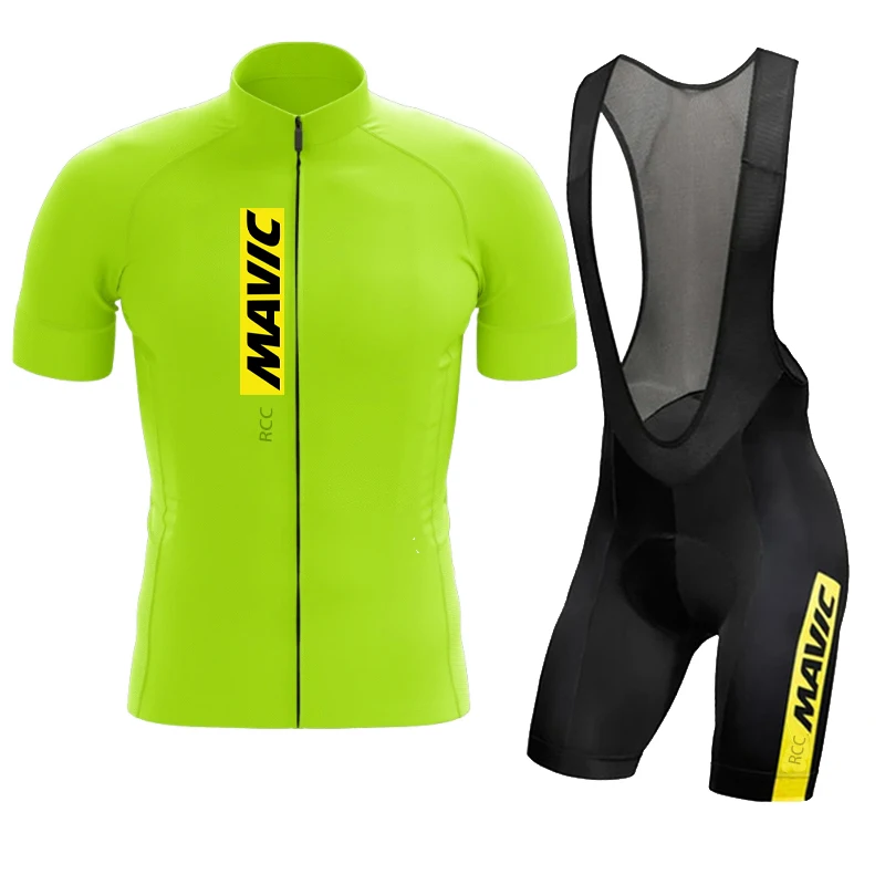 Cycling Clothes Jersey Men Set Mtb Road Bike Uniform Shorts Man RCC MAVIC 2024 Bib Men\'s Suit Cycle Spring Summer