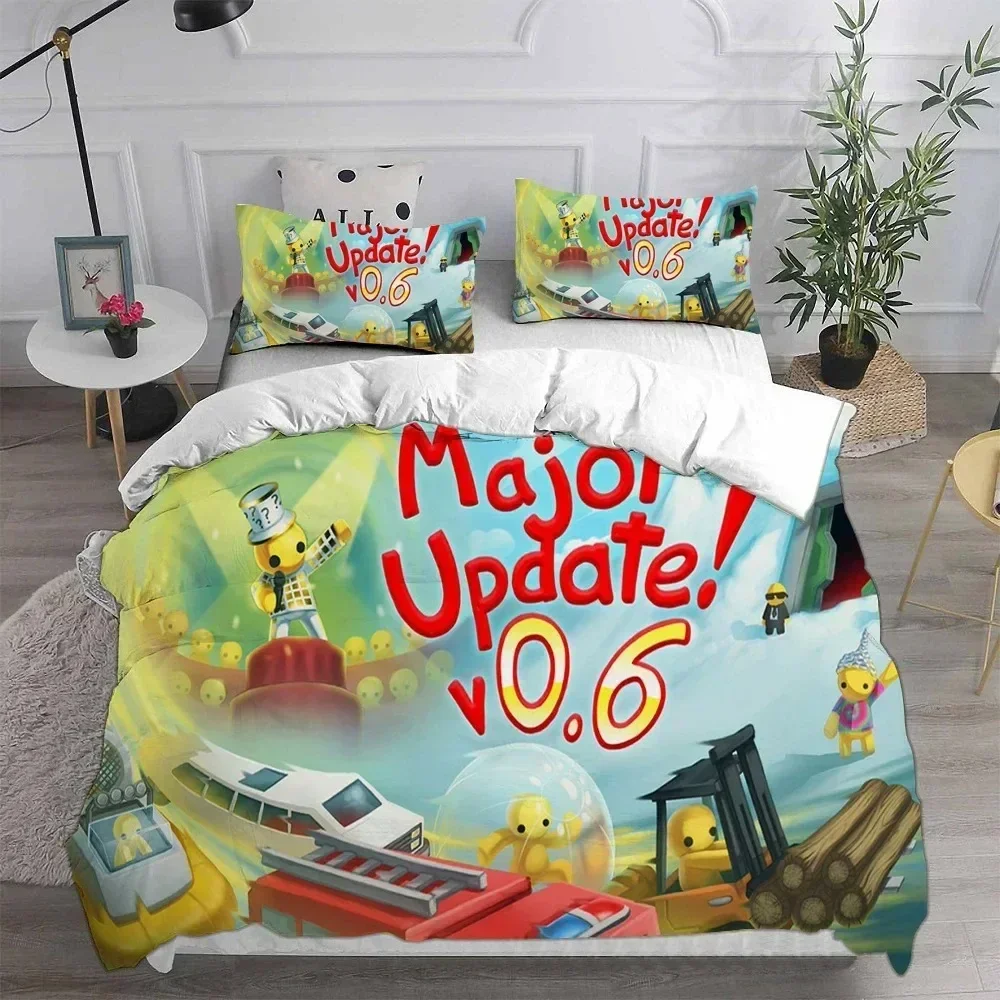 3D Print Wobbly & Life Bedding Set With Pillowcase Bed Duvet Cover Soft Queen King Size Bedclothes Home Single Twin Pillow Case