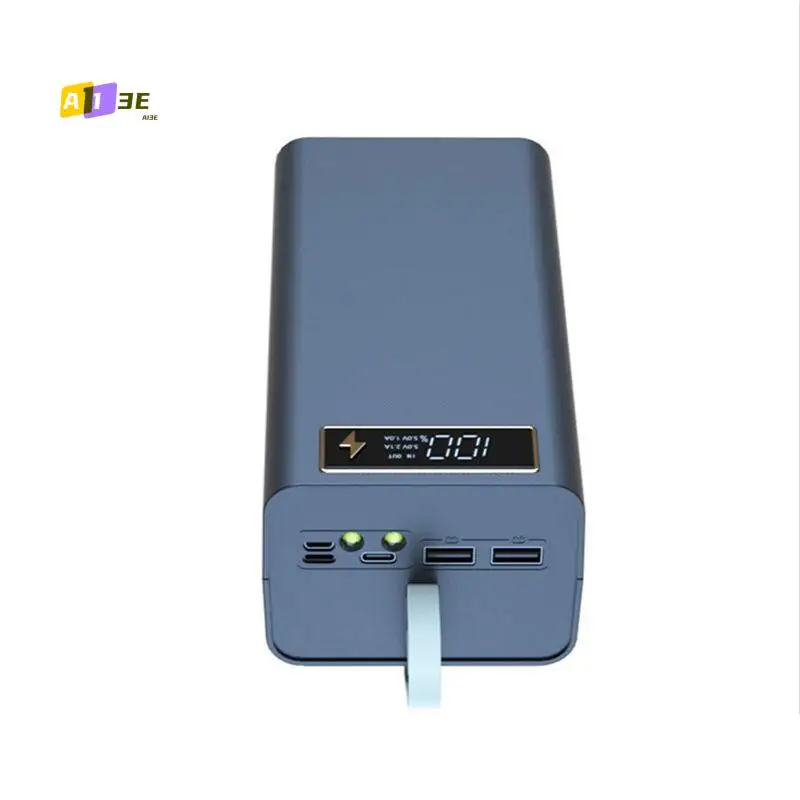 A13E-3Pcs 21X18650 Battery Case Welding Free Power Bank Case T21 With Light 18650 Battery Charge Box Detachable DIY Shell