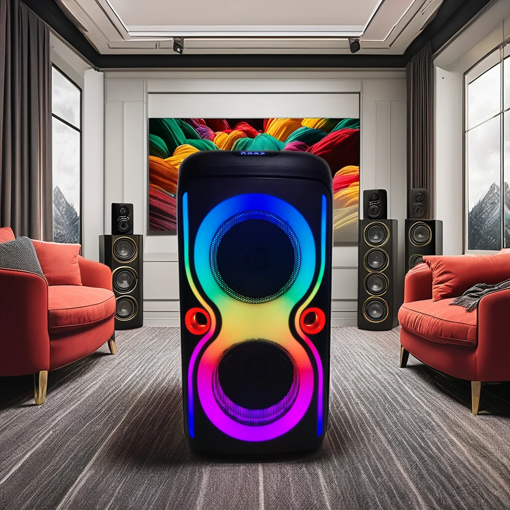 

L8807-2 Customizable BT Party Speaker Dual 8-Inch Horn With Big Subwoofer Remote Control Portable Battery Operated Computer Use