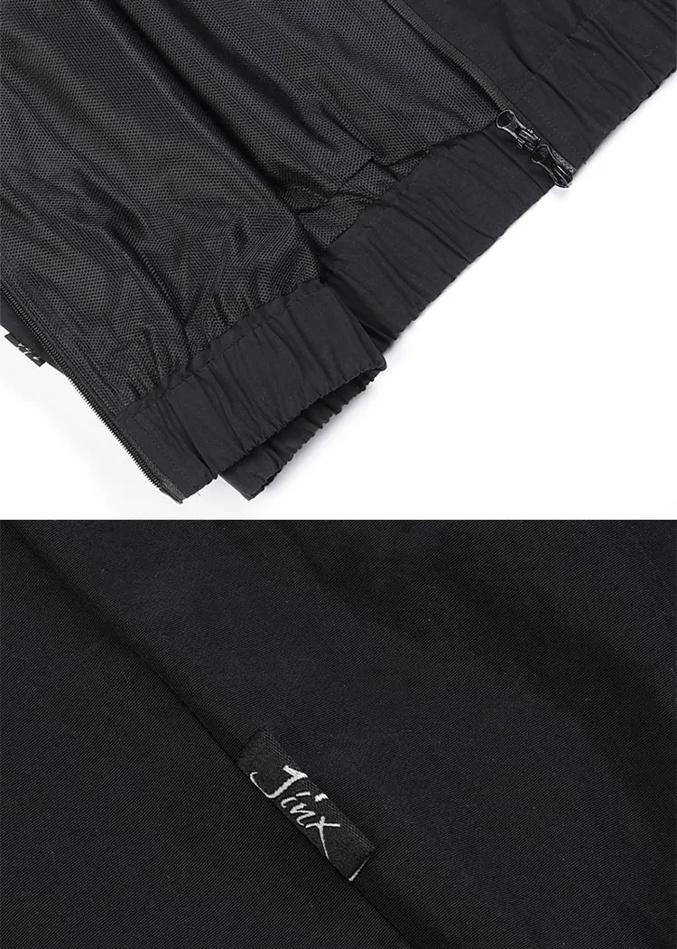Jinx Team Schwarze Jacke Unisex Windjacke Sportmantel Männer Frauen Lose Track Activewear Langarm Top Stickerei Y2k Outer – Detail 8