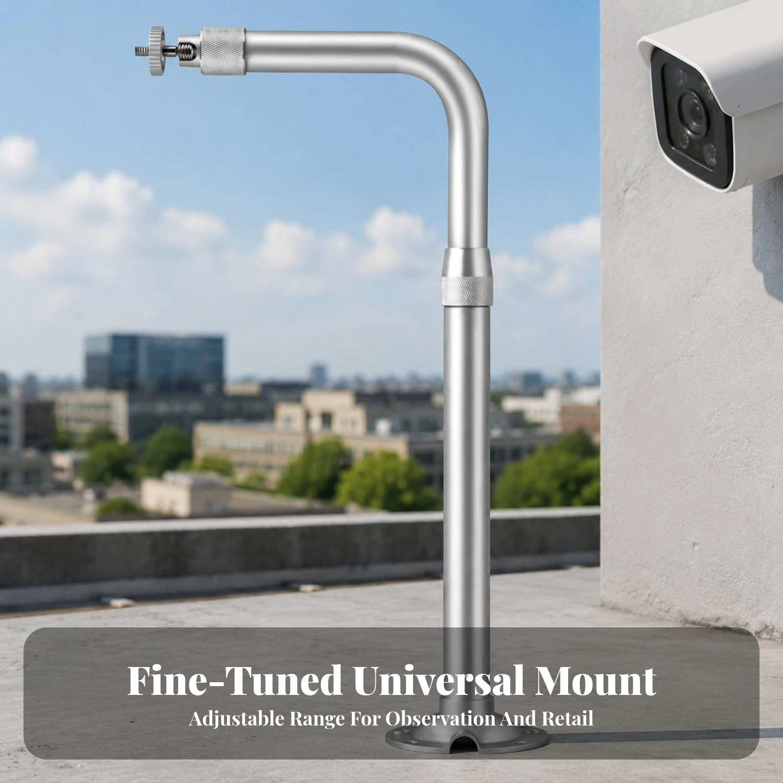Surveillance Camera Bracket with Mounting Base Adjustable CCTV Camera Mounting Bracket Hardware Telescopic Resilient