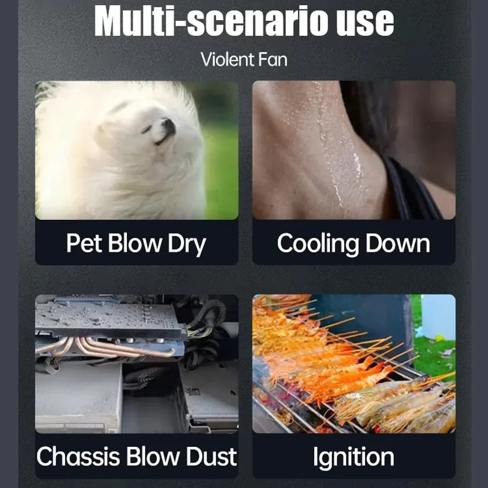 X6 منفاخ هواء قوي 200000 دورة في الدقيقة بدون فرش مروحة عنيفة مكنسة كهربائية للغبار رياح قوية 53 متر/الثانية توربو منفاخ نفاث نوع-C إعادة شحن