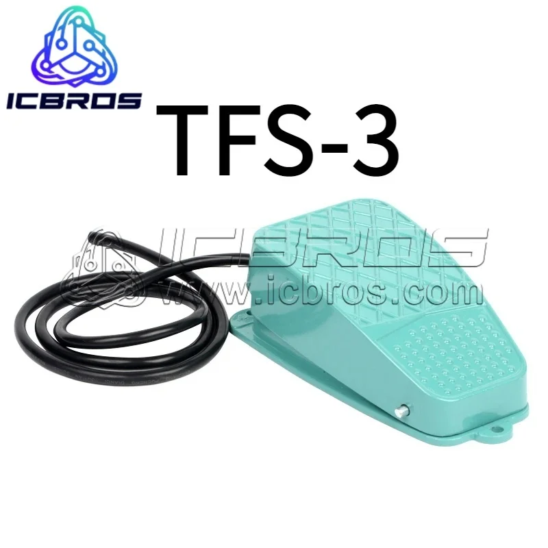 TFS-3 FS-3 Pedal Foot Switch Aluminum Shell Self-resetting Silver Contact Control Power Supply With Wire