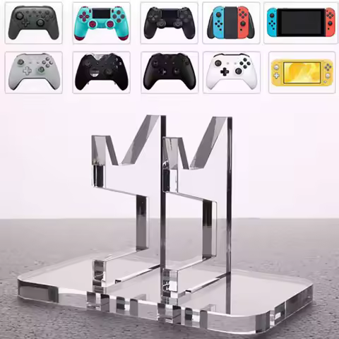 Game Controller Holder Acrylic Gamepad Handle Bracket Display For Switch Pro/PS5/Xbox Series X/PS4 Joystick Gamepad Rack Stand