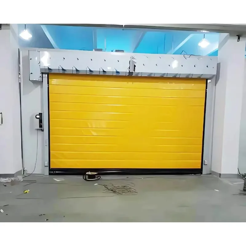 Modern PVC Roller Shutter Electric Side Opening Waterproof Painted for Commercial Warehouse