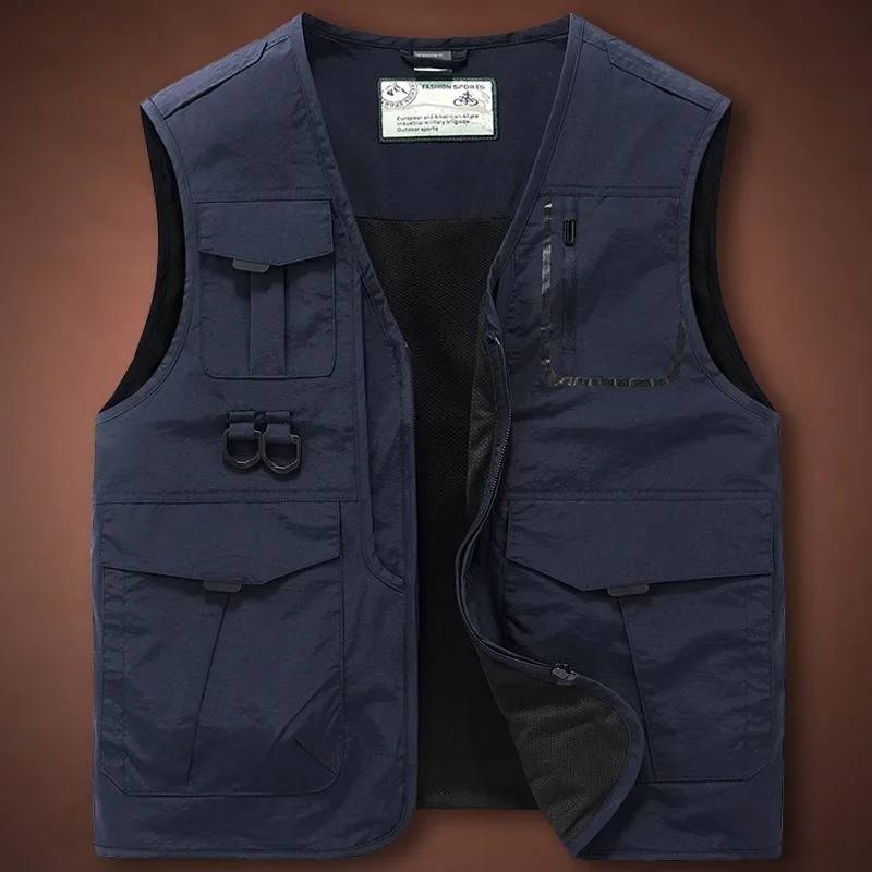 Abbigliamento giacca felpe da uomo di lusso gilet tattico giacca a vento senza maniche per cappotti uomo pesca ricamato uomo impermeabile