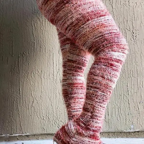 

Женские брюки с высокой талией, расклешенные, из пушистой ткани, с принтом, прямого кроя, повседневные, нейтральные, зимняя коллекция QGU6755