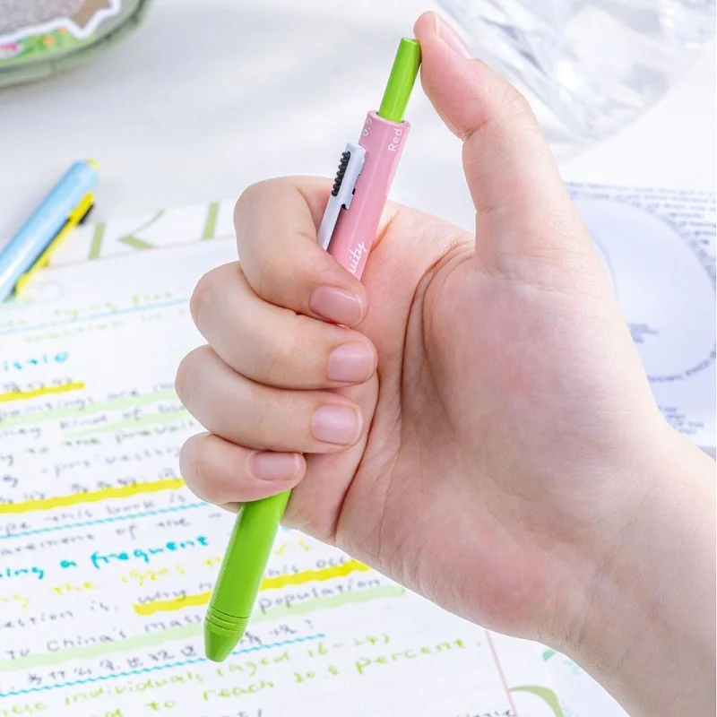 Gravity-sensitive Pen Four Color Gel Pen for Students To Take Notes Black Tech Four In One Multifunctional Color Ballpoint Pens
