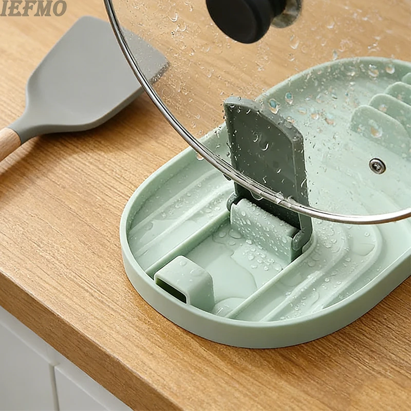 Foldable Pot Lid Holder Kitchen Organizer Shovel Storage Rack Drain Drying Rack for Sink Space Saving Kitchen Gadgets