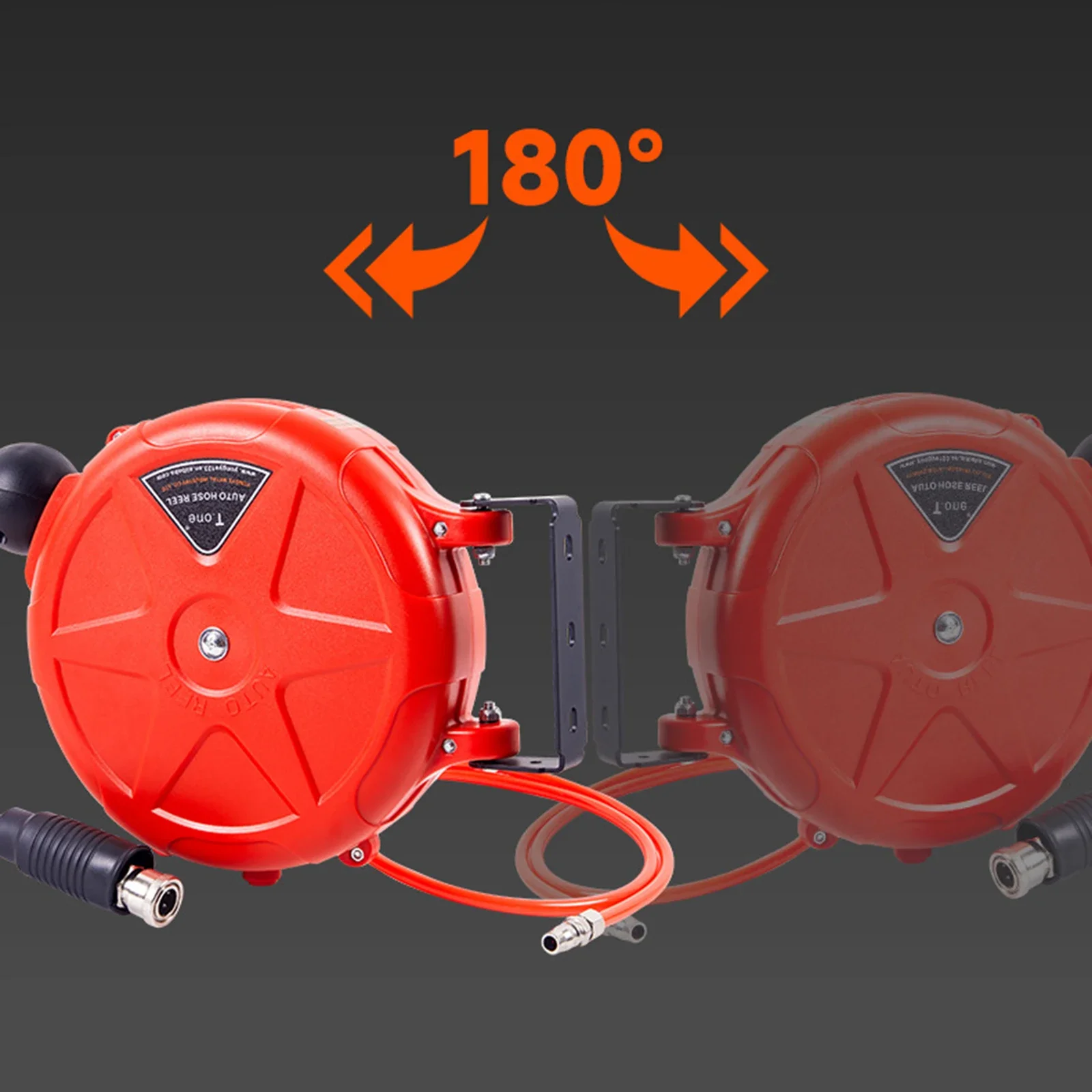 بكرة خرطوم هواء قابلة للسحب، بكرة خرطوم ضاغط الهواء المغلقة لورش العمل والكراجات ومحلات إصلاح السيارات وتنظيف الحديقة #4