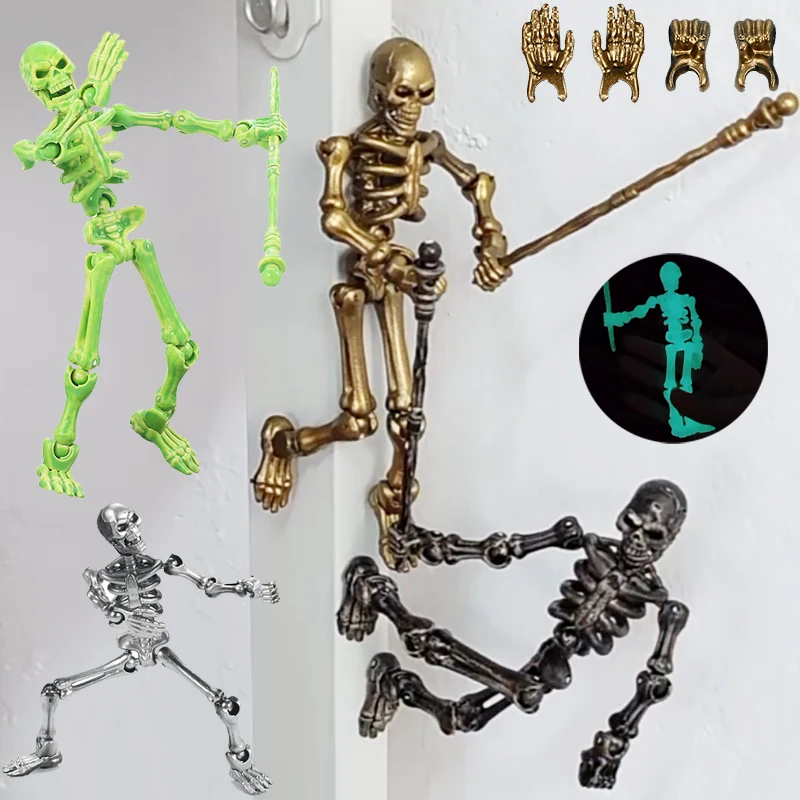 Medieval Skeleton Doll Robot Action Figure With Movable Joints, Creative Poseable Mannequin Desktop Decor For Stress Relief Toy