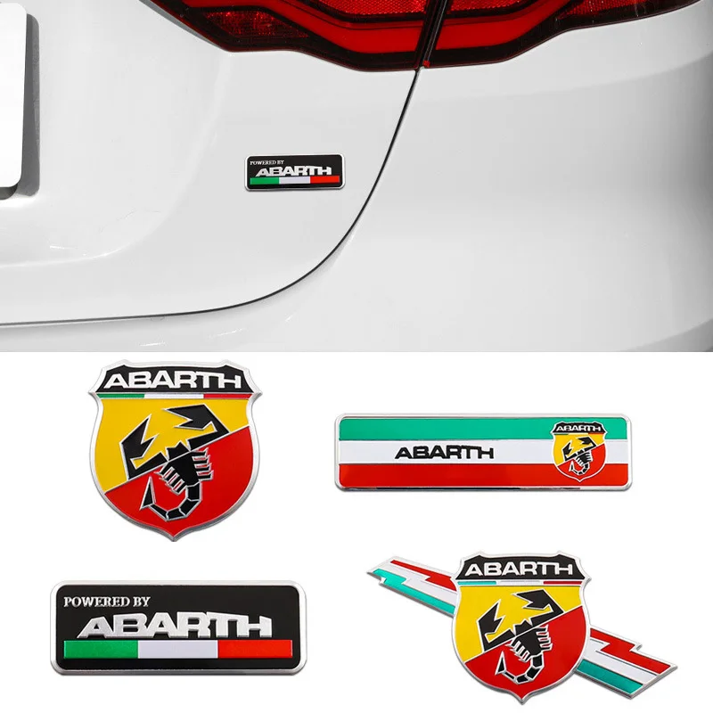 Auto Aluminium Aufkleber Emblem Abzeichen Aufkleber Zubehör für Fiat Abarth 500Tipo FR Punto Ducato Stilo Palio Bravo Pondo Viaggio