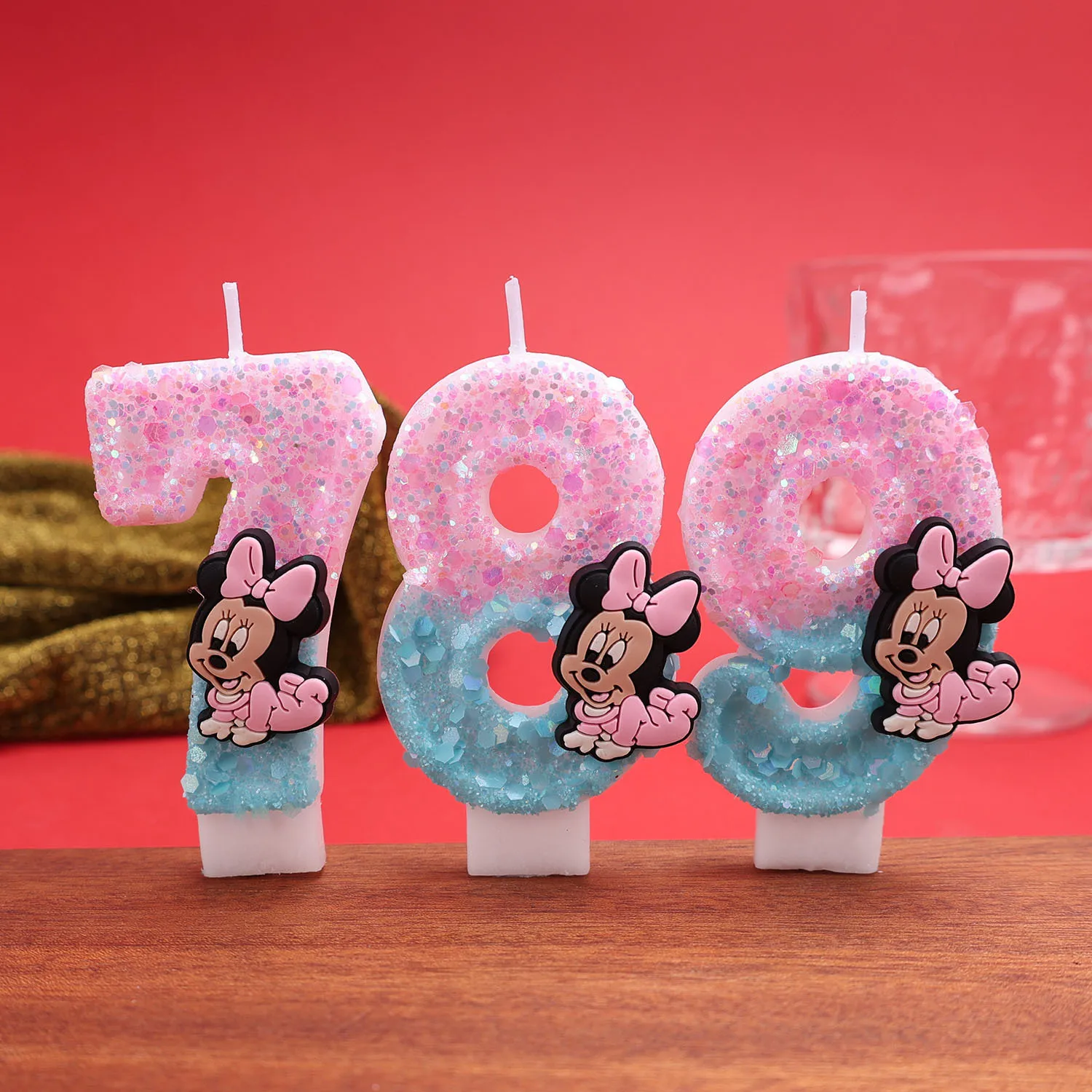 

Cartoon Birthday Number 0-9 Candles Mickey Minnie Mouse Candle Cake Cupcake Topper Party Decoration Supplies DIY Gifts 1PCS