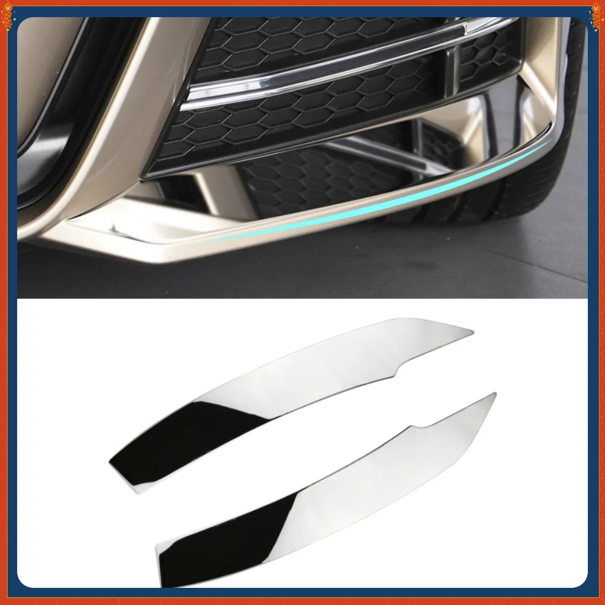 

2PCS Stainless Steel Fog Light Cover Trim for Audi A3 8V 2013-2016 Front Bumper Decoration Sticker Exterior Car Accessories