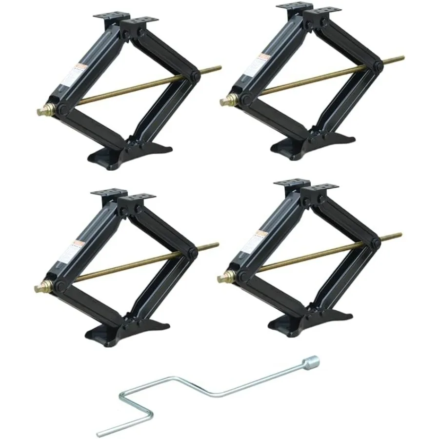 

Четыре ножничного домкрата 24 с кривошипной рукояткой для сверхмощной поддержки и выравнивания: емкость 5000 фунтов, регулируемая высота от 4 до 24 идей.