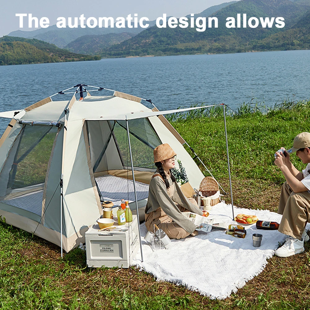 Outdoor Self-driving Travel Camping Tent Automatic Quick-opening Tent Portable Rainproof Sunshine-proof Tent Fishing Hiking Suns