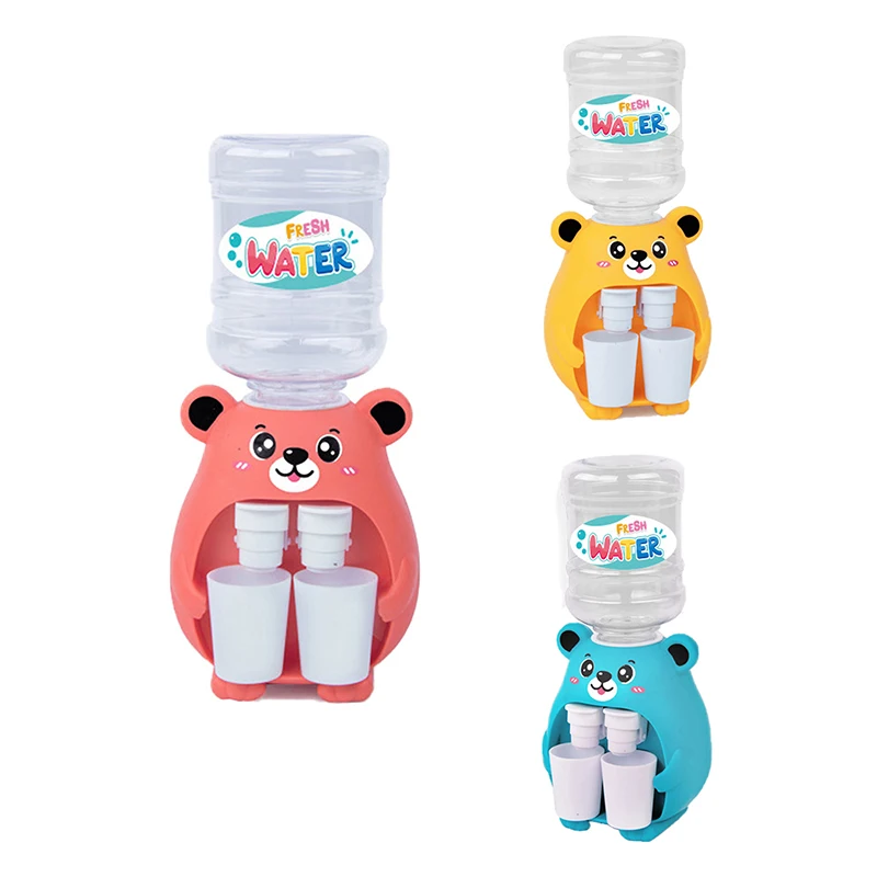 Mini Little Bear Outlet Water Dispenser Simulated Kitchen Toy For Children Gift Cartoon Water Juice Milk Drinking Fountain Prop