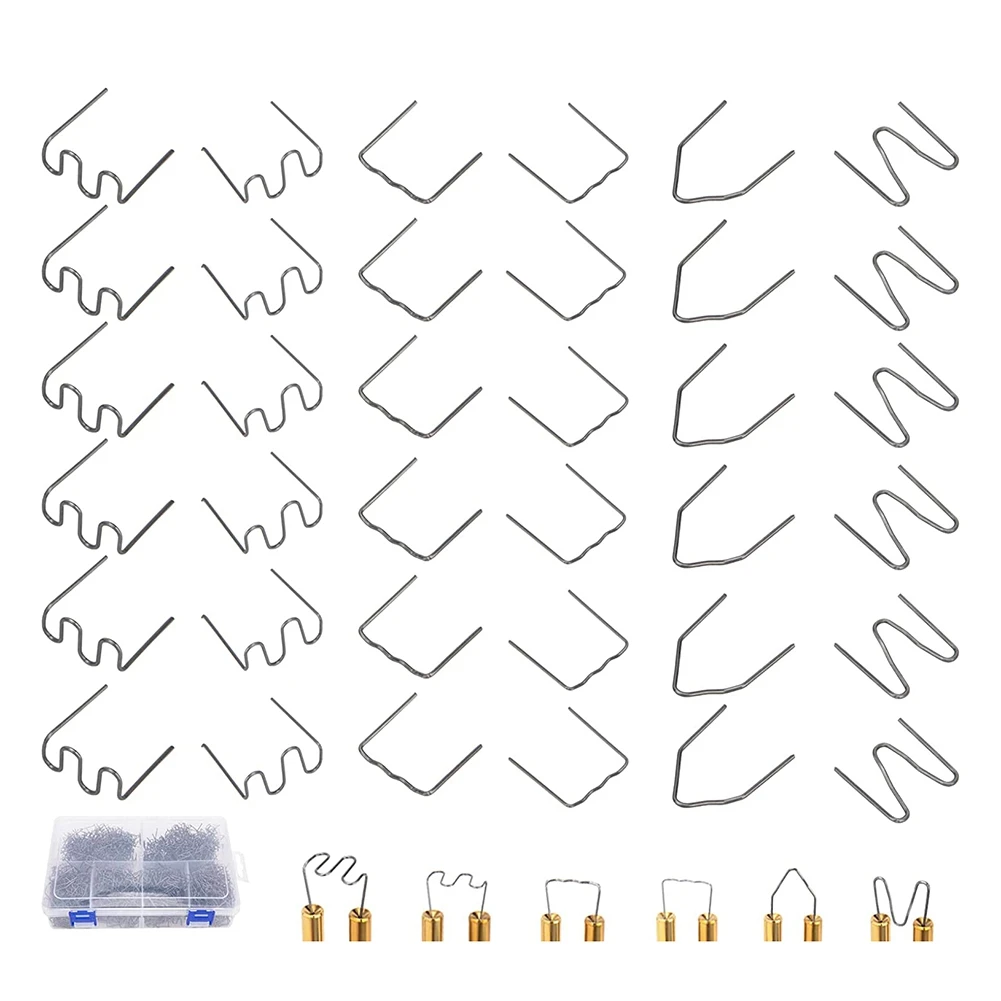 

A45M-1200 Pcs Plastic Welder Staples Hot Staples Plastic Repair Kit Corner & Flat For Repair Car Bumpers Hot Stapler Staples