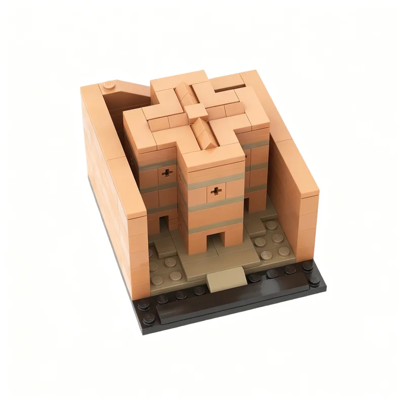 571pcs MOC Four More World Wonders Architecture Model Building Blocks DIY Toy Creative Idea Brick Education Festival Gifts