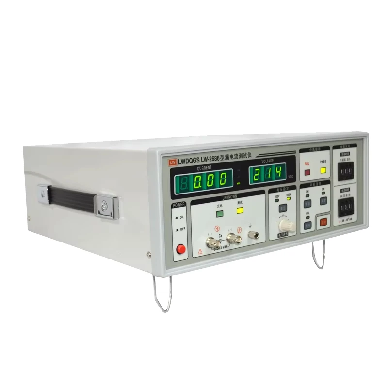 LW-2686 High Precision Bench Electrolytic Capacitor Earth Leakage Tester 0-200V/0-500V 10nA-19.99mA Measuring Instrument