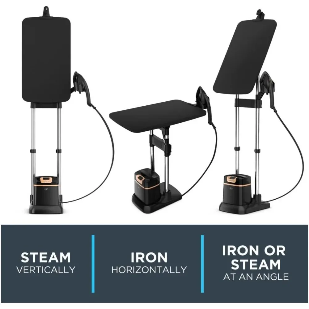 مكواة بخار للملابس - مكواة بخار للملابس مع لوح كي 65 بوصة 45 ثانية تسخين، سعة 1 لتر، كي 1500 وات #5