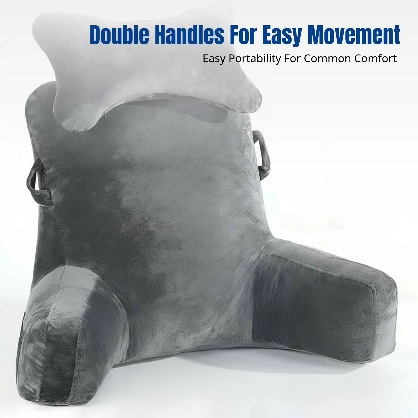 

Подушка-книга, подушка-спинка с двумя ручками, со съемным чехлом, эргономичная поддержка для женщин, подголовник для дивана-кровати, плюшевая поясничная подушка