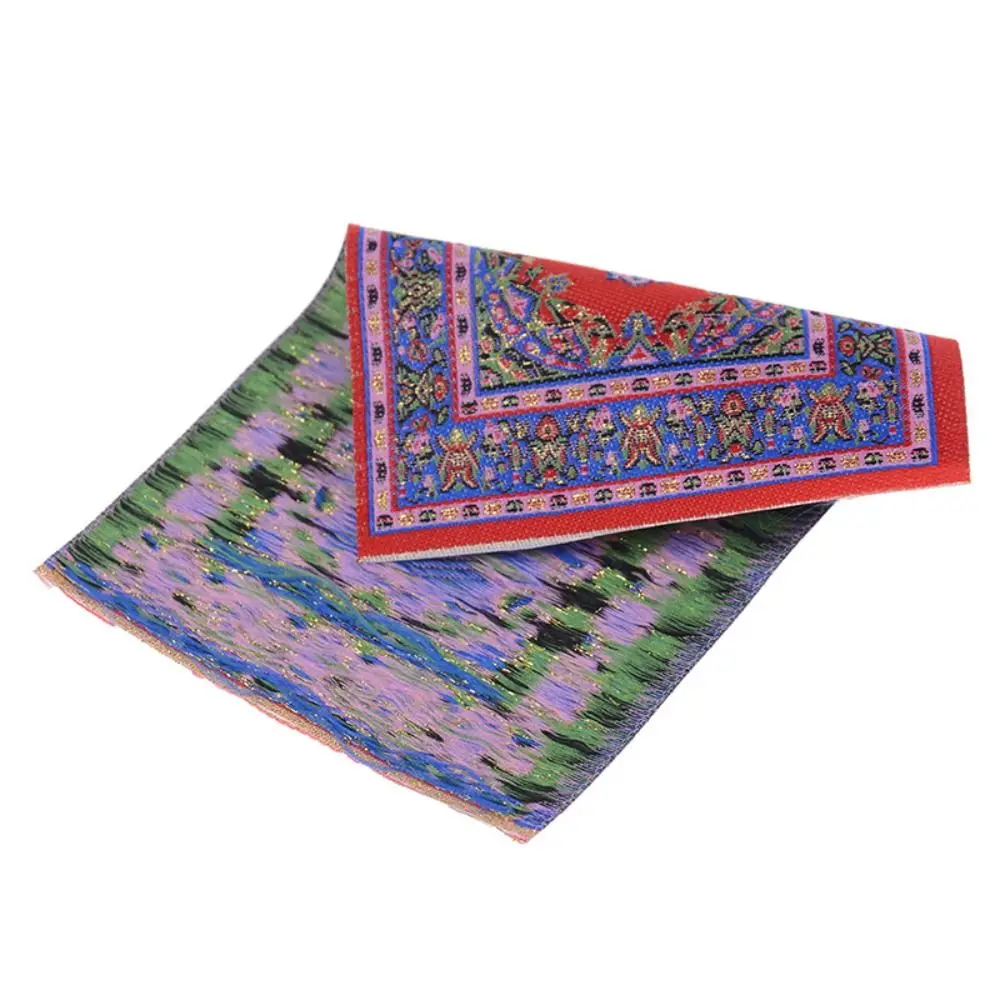 Coverings Floral Pattern Mat Model Crafts Dollhouse Carpet Simulation Weaving Rugs Dollhouse Furniture 1:12 Dollhouse Miniature