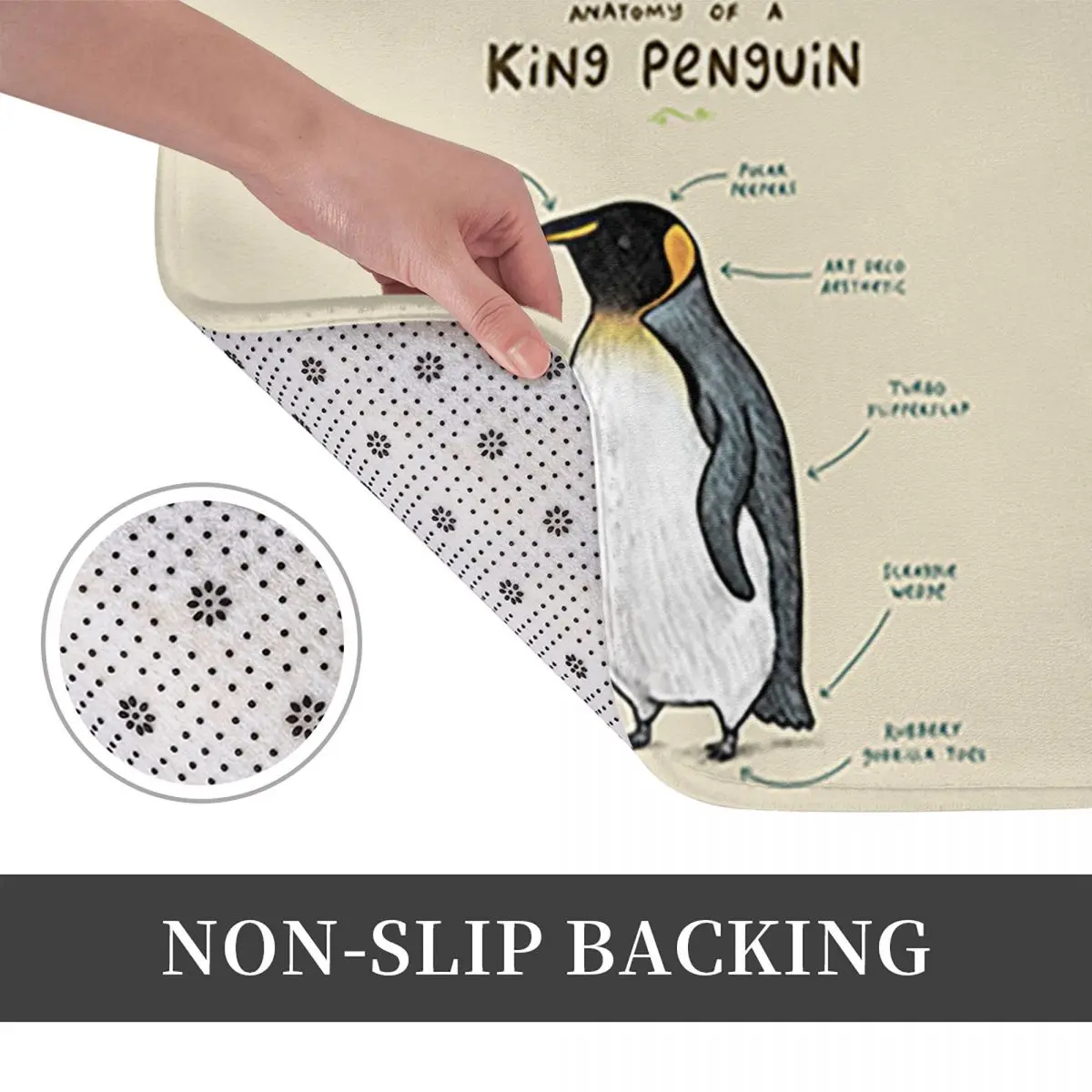 Anatomy Of A King Penguin Doormat Kitchen Entrance Home Floor Mat Anti-slip Carpet Rug for Bathroom Footpad Mats