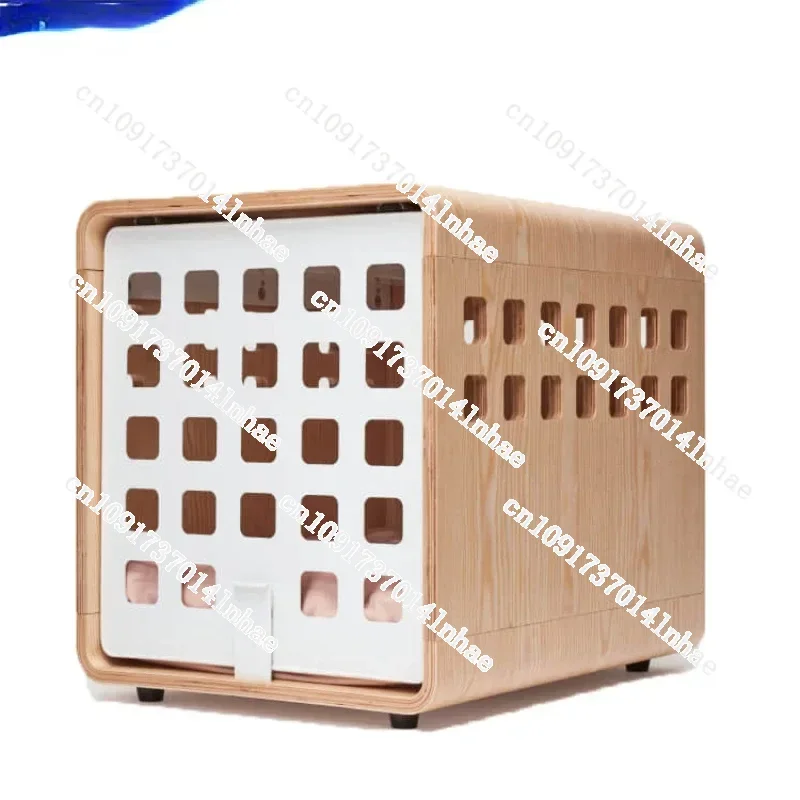 Pet Cage Soft Dog Sliding Door Furniture Style Wood Wooden Wire Pet Home House Indoor Rustic Kennel Fable Dog Crate