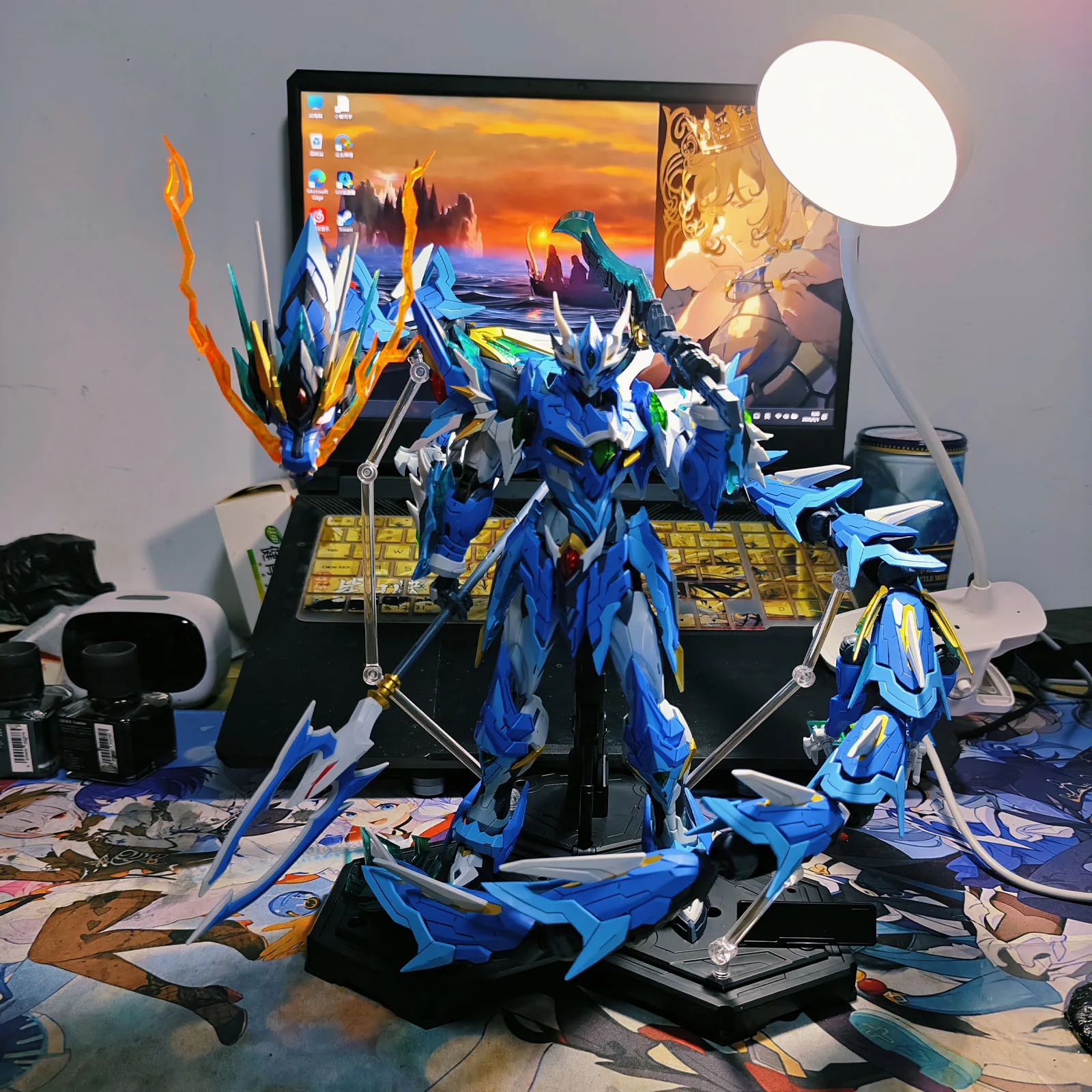 

Motor Nuclear Aobing Action Figures Model Garage Kit Assembly Model Kit Chinese Dragon Figure Alloy Skeleton Robot Toy Boy Gift