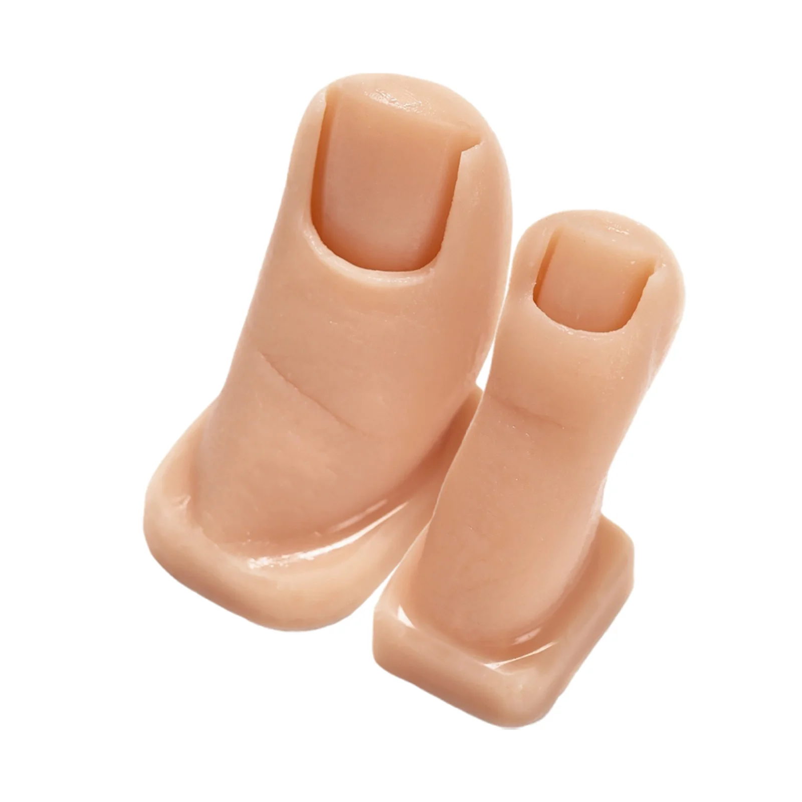 2Pcs Silicone Nail Practice Feet Soft Fake Toes for Acrylic Nails Nail Art Training Hand Mannequin for Salon Practice