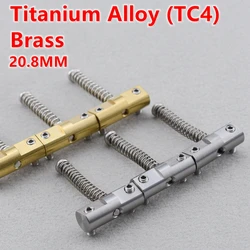 1 Set Titanium Alloy (TC4) / Brass Vintage Guitar Bridge Saddle