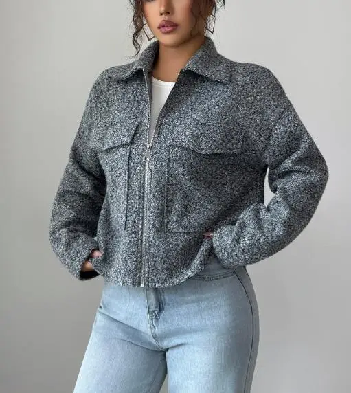 Autumn & Winter Elegant Long Sleeve Jacket for Women's Clothing Temperament Commuting Female Fashion Casual Lapel Coat